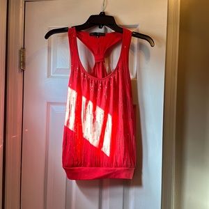 Tank top with open back and sparkles